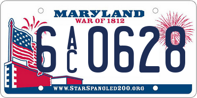 MD license plate 6AC0628