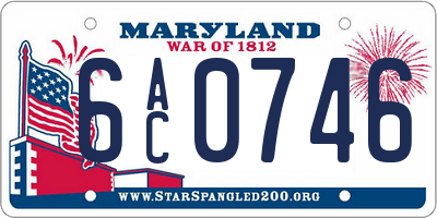 MD license plate 6AC0746