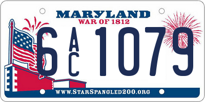 MD license plate 6AC1079