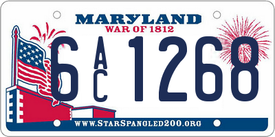 MD license plate 6AC1268