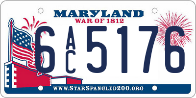 MD license plate 6AC5176