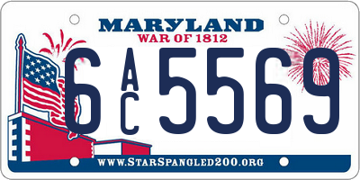 MD license plate 6AC5569
