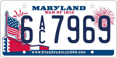 MD license plate 6AC7969