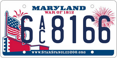 MD license plate 6AC8166