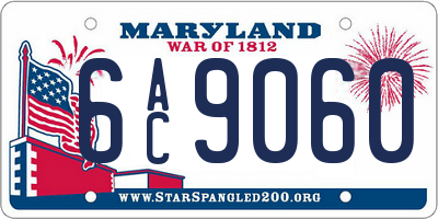 MD license plate 6AC9060