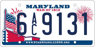 MD license plate 6AC9131