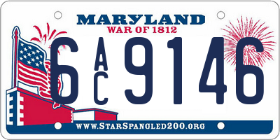 MD license plate 6AC9146
