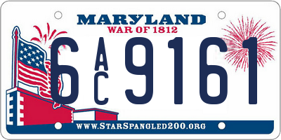 MD license plate 6AC9161
