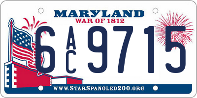MD license plate 6AC9715