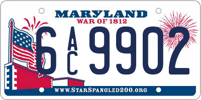 MD license plate 6AC9902