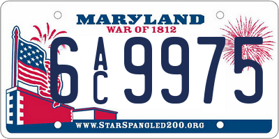 MD license plate 6AC9975