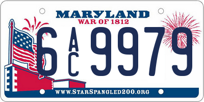 MD license plate 6AC9979