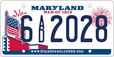 MD license plate 6AD2028