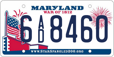 MD license plate 6AD8460
