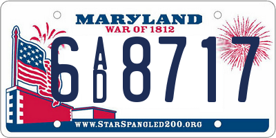 MD license plate 6AD8717