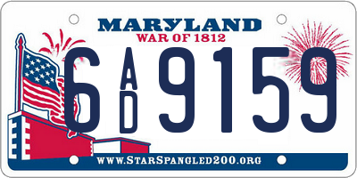 MD license plate 6AD9159