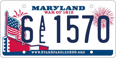 MD license plate 6AE1570