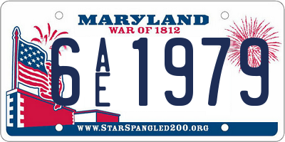MD license plate 6AE1979
