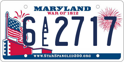 MD license plate 6AE2717