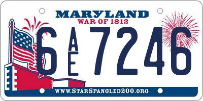 MD license plate 6AE7246
