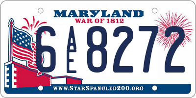 MD license plate 6AE8272