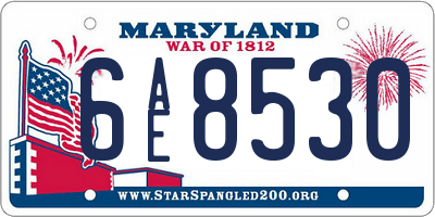 MD license plate 6AE8530