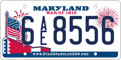 MD license plate 6AE8556