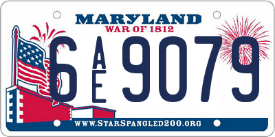 MD license plate 6AE9079