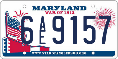 MD license plate 6AE9157