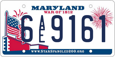 MD license plate 6AE9161