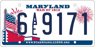 MD license plate 6AE9171