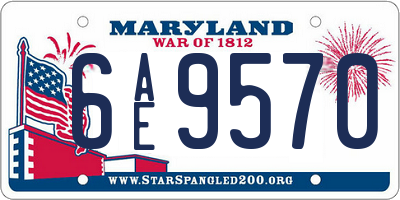 MD license plate 6AE9570
