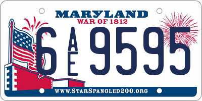 MD license plate 6AE9595