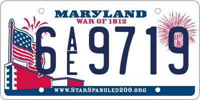 MD license plate 6AE9719