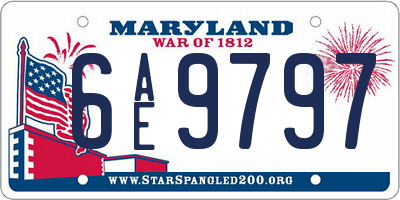 MD license plate 6AE9797