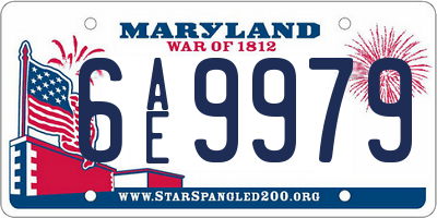 MD license plate 6AE9979