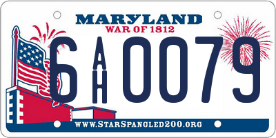 MD license plate 6AH0079