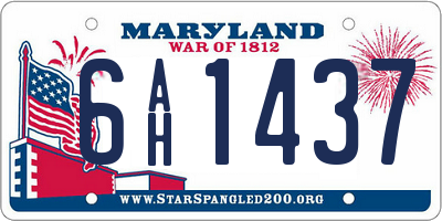 MD license plate 6AH1437