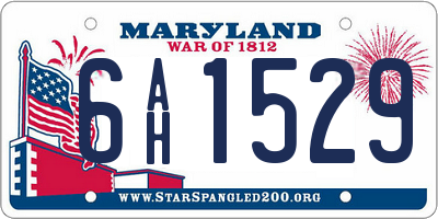 MD license plate 6AH1529