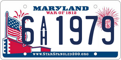 MD license plate 6AH1979