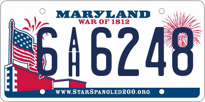 MD license plate 6AH6248