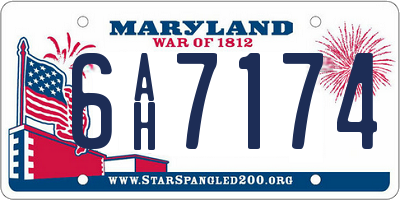 MD license plate 6AH7174