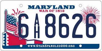MD license plate 6AH8626