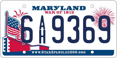 MD license plate 6AH9369