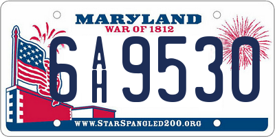MD license plate 6AH9530