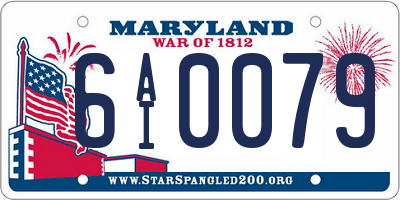 MD license plate 6AI0079