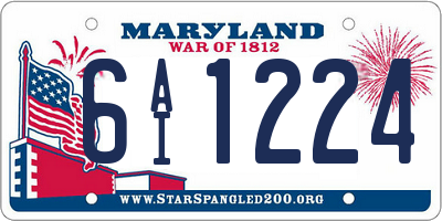 MD license plate 6AI1224