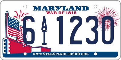 MD license plate 6AI1230
