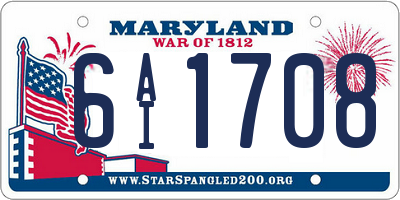 MD license plate 6AI1708