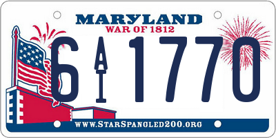 MD license plate 6AI1770